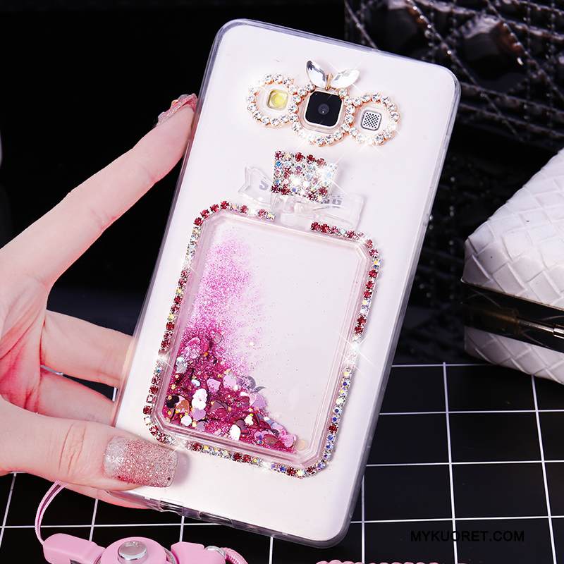 Kuori Samsung Galaxy A7 2015 Silikoni Puhelimen Kuoret Juoksuhiekka, Kotelo Samsung Galaxy A7 2015 Pehmeä Neste Violetti Persoonallisuus