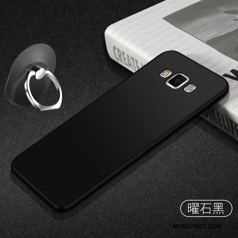 Kuori Samsung Galaxy A7 2015 Silikoni Puhelimen Kuoret Trendi, Kotelo Samsung Galaxy A7 2015 Tuki Pesty Suede Punainen