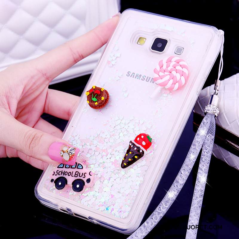 Kuori Samsung Galaxy A7 2015 Silikoni Trendi Murtumaton, Kotelo Samsung Galaxy A7 2015 Suojaus Juoksuhiekka Ripustettavat Koristeet