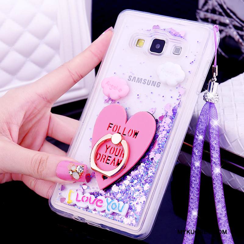Kuori Samsung Galaxy A7 2015 Silikoni Trendi Murtumaton, Kotelo Samsung Galaxy A7 2015 Suojaus Juoksuhiekka Ripustettavat Koristeet
