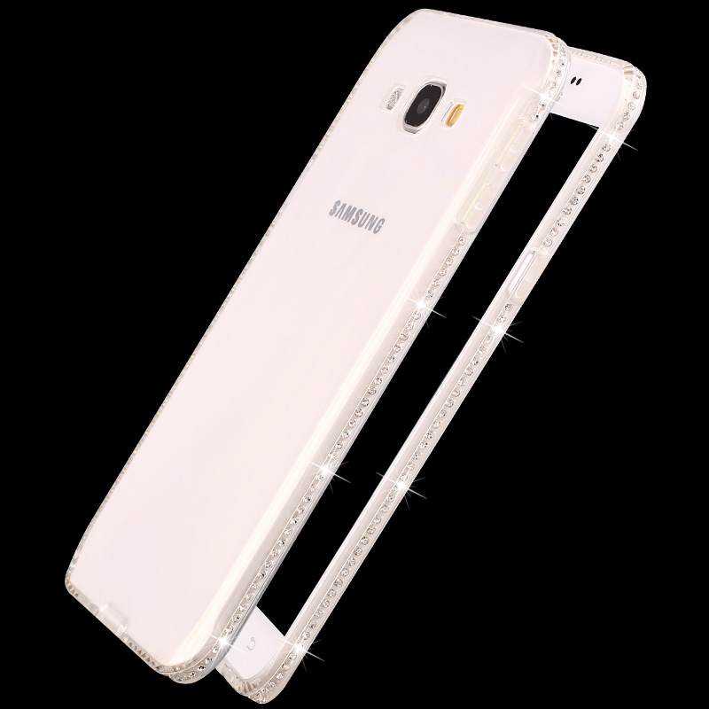 Kuori Samsung Galaxy A7 2015 Strassi Puhelimen Kuoret Kulta, Kotelo Samsung Galaxy A7 2015 Silikoni