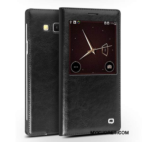 Kuori Samsung Galaxy A7 2015 Suojaus Puhelimen Kuoret Punainen, Kotelo Samsung Galaxy A7 2015 Nahka Liiketoiminta Ohut