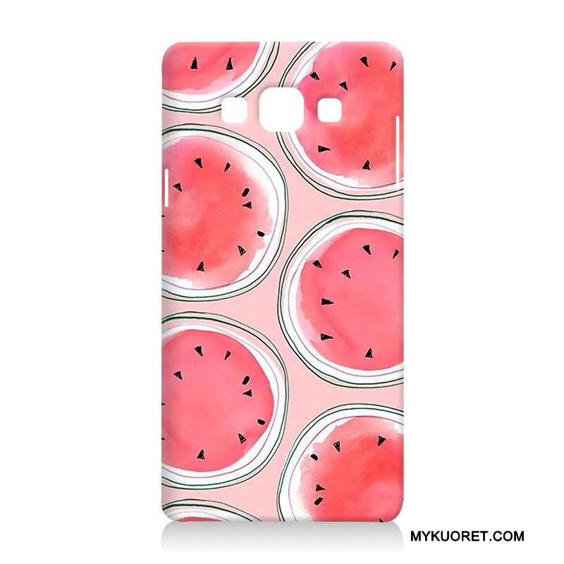 Kuori Samsung Galaxy A7 2015 Suojaus Puhelimen Kuoret Punainen, Kotelo Samsung Galaxy A7 2015 Pehmeä Neste Kova Murtumaton