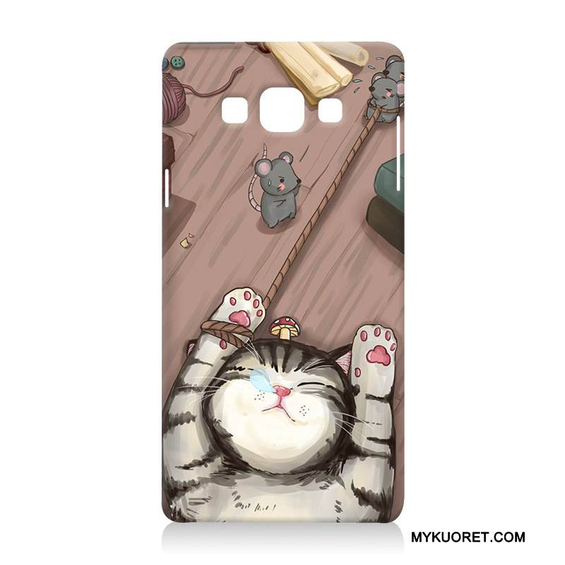 Kuori Samsung Galaxy A7 2015 Suojaus Puhelimen Kuoret Punainen, Kotelo Samsung Galaxy A7 2015 Pehmeä Neste Kova Murtumaton