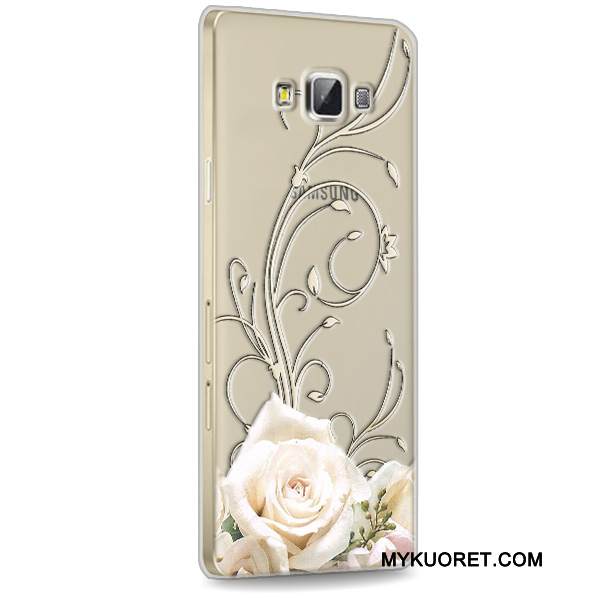 Kuori Samsung Galaxy A7 2015 Suojaus Punainen Puhelimen Kuoret, Kotelo Samsung Galaxy A7 2015 Pehmeä Neste Läpinäkyvä Murtumaton