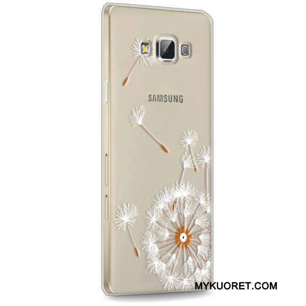 Kuori Samsung Galaxy A7 2015 Suojaus Punainen Puhelimen Kuoret, Kotelo Samsung Galaxy A7 2015 Pehmeä Neste Läpinäkyvä Murtumaton