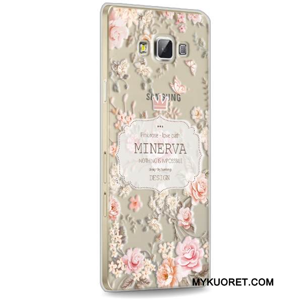 Kuori Samsung Galaxy A7 2015 Suojaus Punainen Puhelimen Kuoret, Kotelo Samsung Galaxy A7 2015 Pehmeä Neste Läpinäkyvä Murtumaton