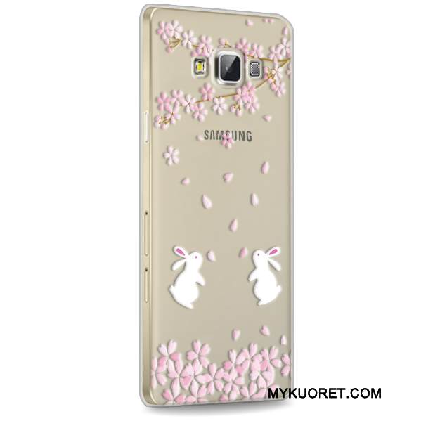 Kuori Samsung Galaxy A7 2015 Suojaus Punainen Puhelimen Kuoret, Kotelo Samsung Galaxy A7 2015 Pehmeä Neste Läpinäkyvä Murtumaton