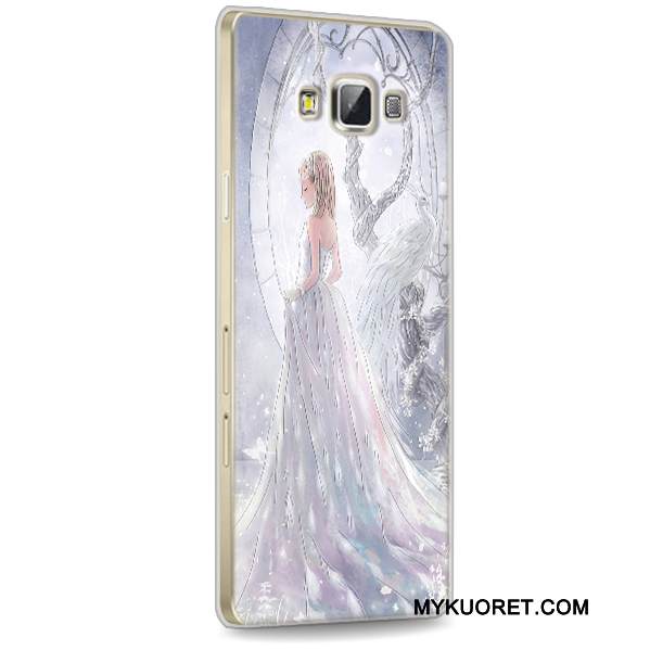 Kuori Samsung Galaxy A7 2015 Suojaus Punainen Puhelimen Kuoret, Kotelo Samsung Galaxy A7 2015 Pehmeä Neste Läpinäkyvä Murtumaton