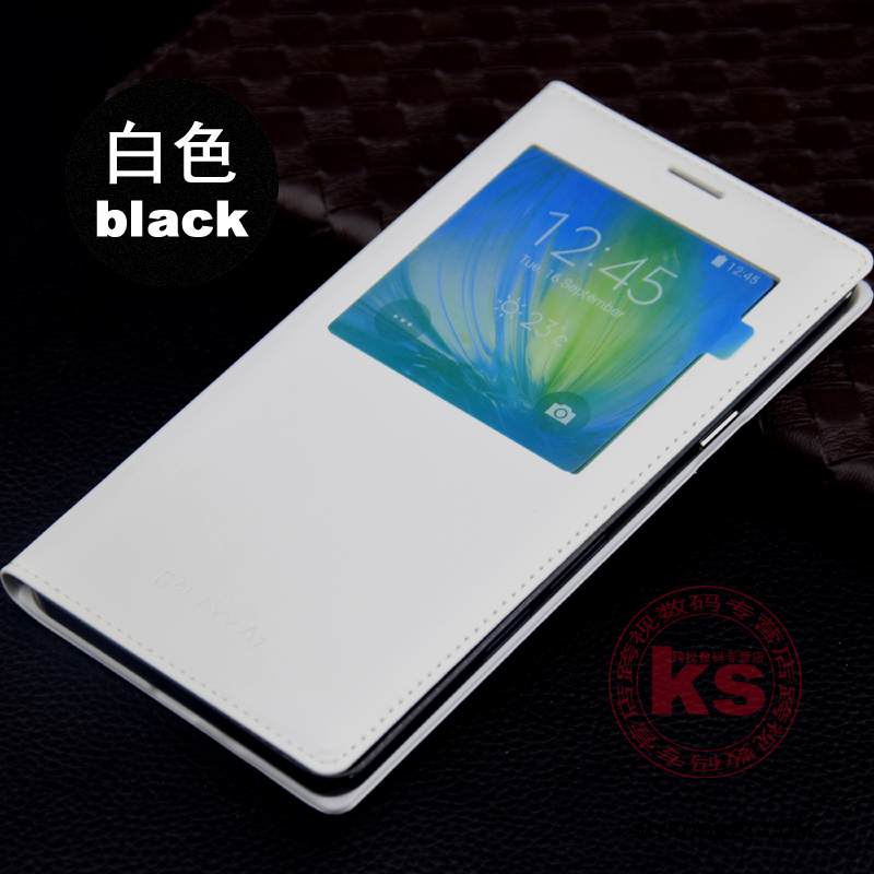 Kuori Samsung Galaxy A7 2015 Suojaus Sininen, Kotelo Samsung Galaxy A7 2015 Nahka