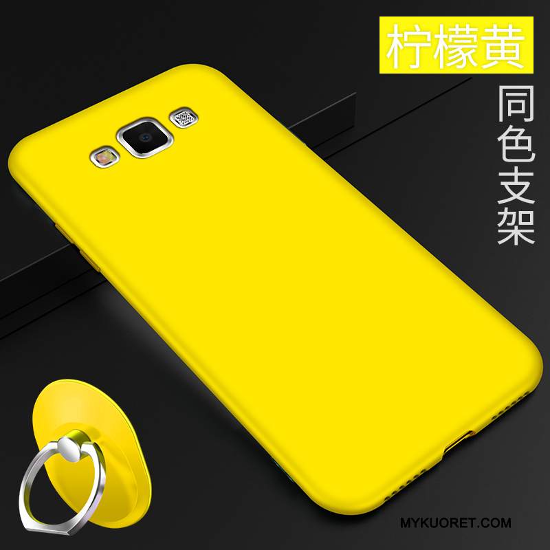 Kuori Samsung Galaxy A7 2015 Tuki Yksinkertainen Puhelimen Kuoret, Kotelo Samsung Galaxy A7 2015 Silikoni Vihreä Trendi