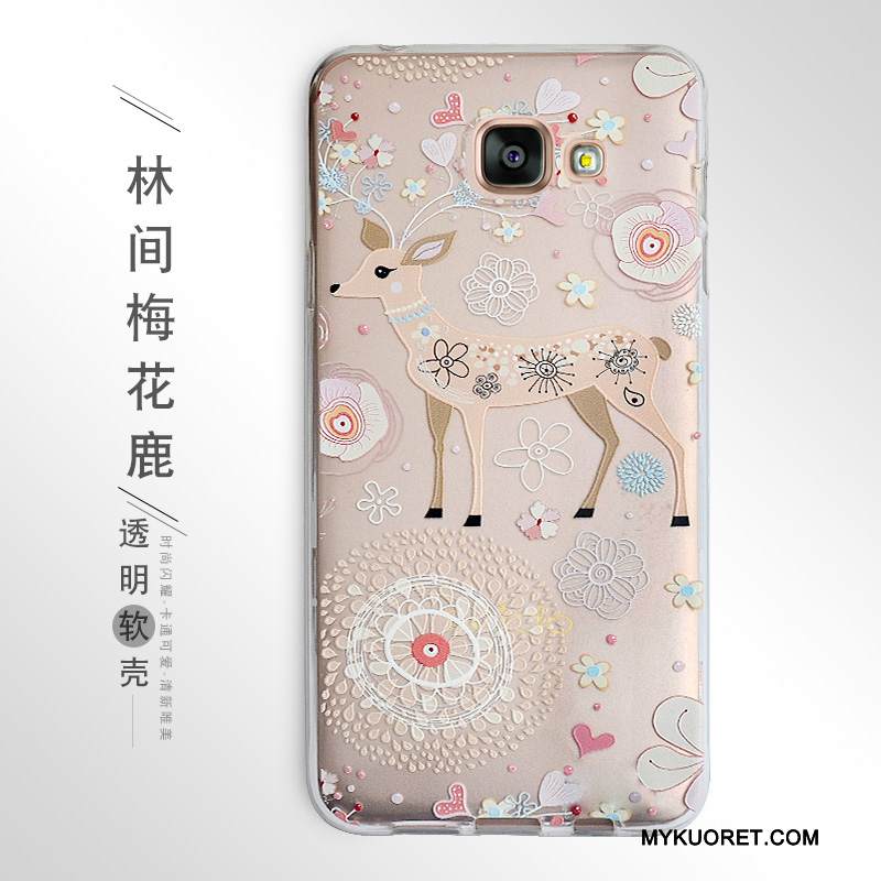 Kuori Samsung Galaxy A7 2016 Kohokuviointi Puhelimen Kuoret, Kotelo Samsung Galaxy A7 2016 Pehmeä Neste