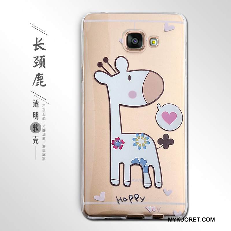 Kuori Samsung Galaxy A7 2016 Kohokuviointi Puhelimen Kuoret, Kotelo Samsung Galaxy A7 2016 Pehmeä Neste