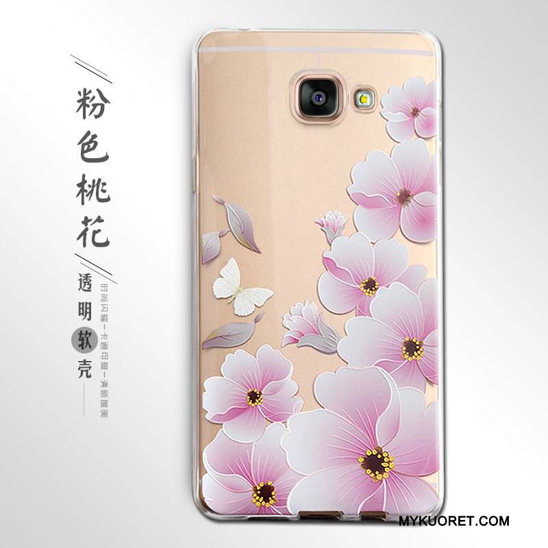 Kuori Samsung Galaxy A7 2016 Kohokuviointi Puhelimen Kuoret, Kotelo Samsung Galaxy A7 2016 Pehmeä Neste