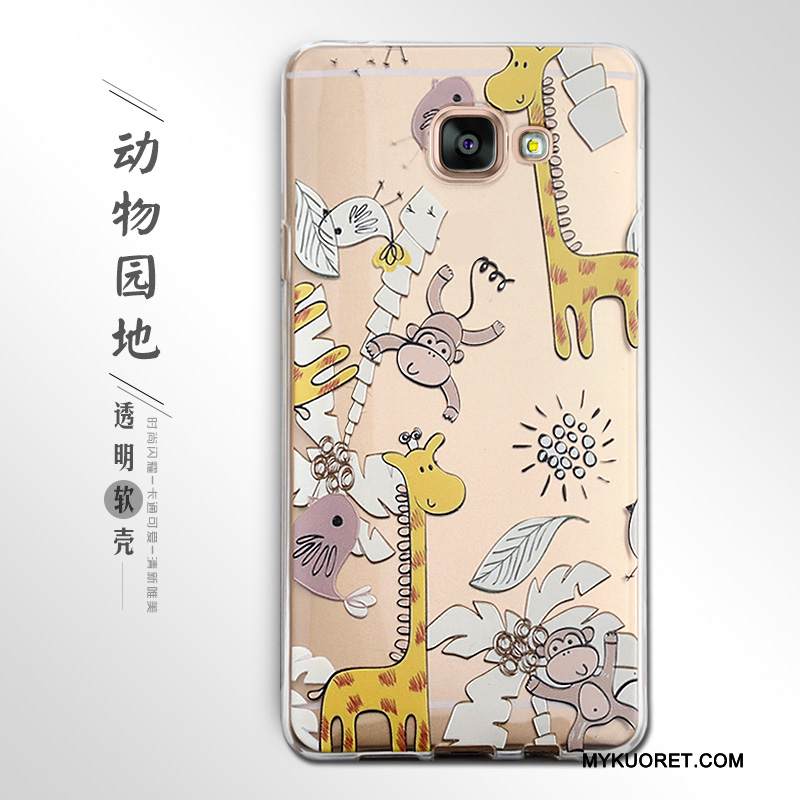 Kuori Samsung Galaxy A7 2016 Kohokuviointi Puhelimen Kuoret, Kotelo Samsung Galaxy A7 2016 Pehmeä Neste