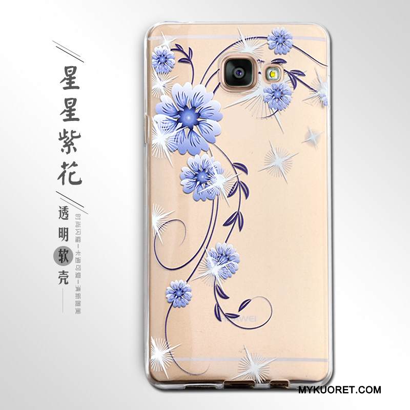 Kuori Samsung Galaxy A7 2016 Kohokuviointi Puhelimen Kuoret, Kotelo Samsung Galaxy A7 2016 Pehmeä Neste