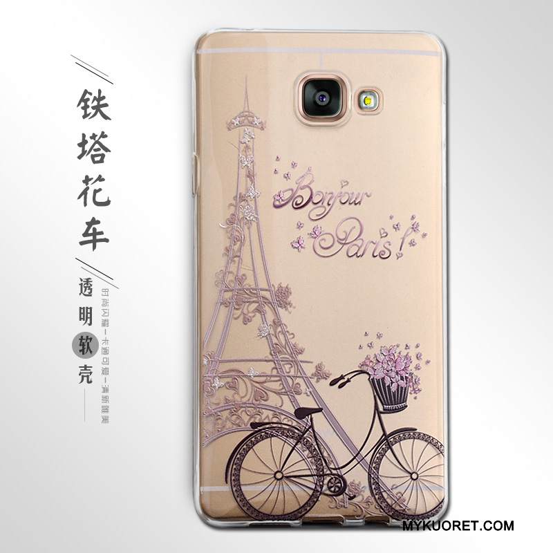 Kuori Samsung Galaxy A7 2016 Kohokuviointi Puhelimen Kuoret, Kotelo Samsung Galaxy A7 2016 Pehmeä Neste