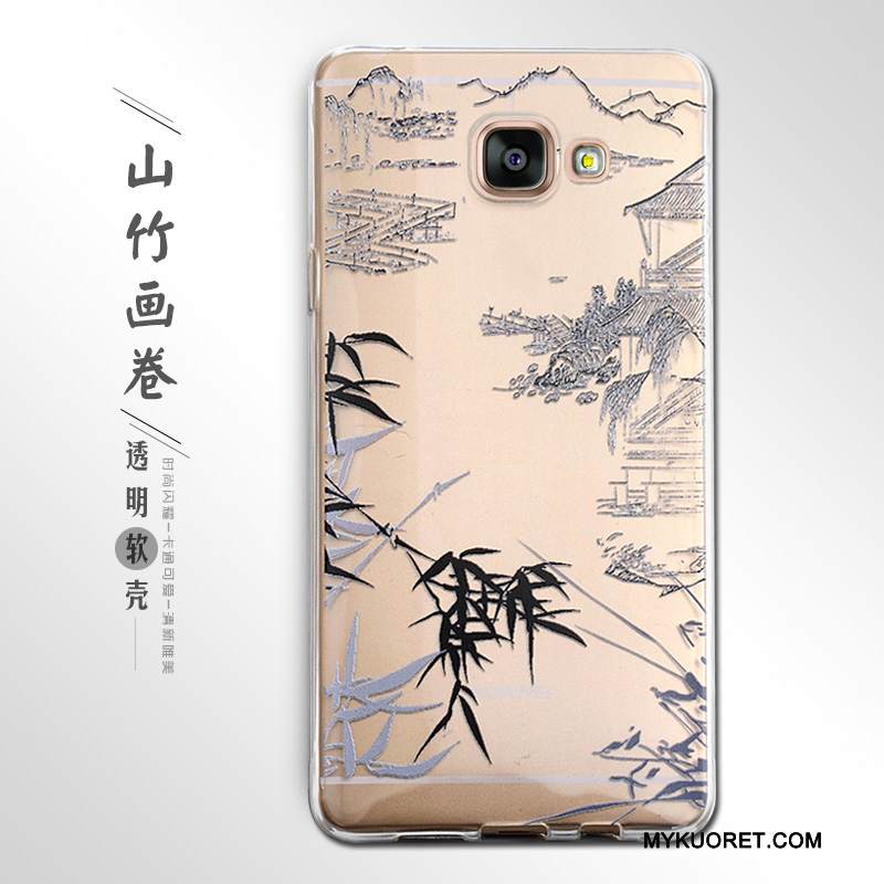 Kuori Samsung Galaxy A7 2016 Kohokuviointi Puhelimen Kuoret, Kotelo Samsung Galaxy A7 2016 Pehmeä Neste