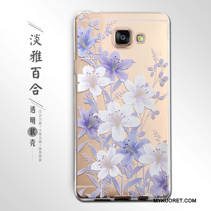 Kuori Samsung Galaxy A7 2016 Kohokuviointi Puhelimen Kuoret, Kotelo Samsung Galaxy A7 2016 Pehmeä Neste