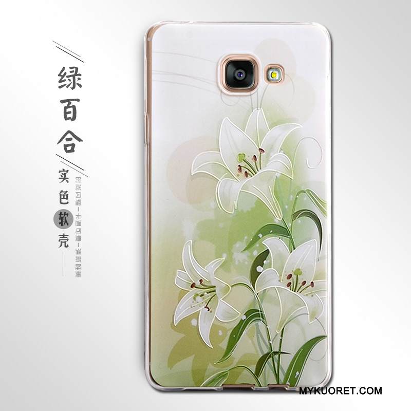 Kuori Samsung Galaxy A7 2016 Kohokuviointi Puhelimen Kuoret, Kotelo Samsung Galaxy A7 2016 Pehmeä Neste