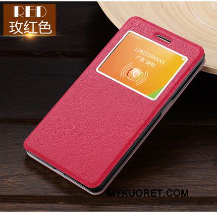 Kuori Samsung Galaxy A7 2016 Kuoret Punainen, Kotelo Samsung Galaxy A7 2016 Nahka
