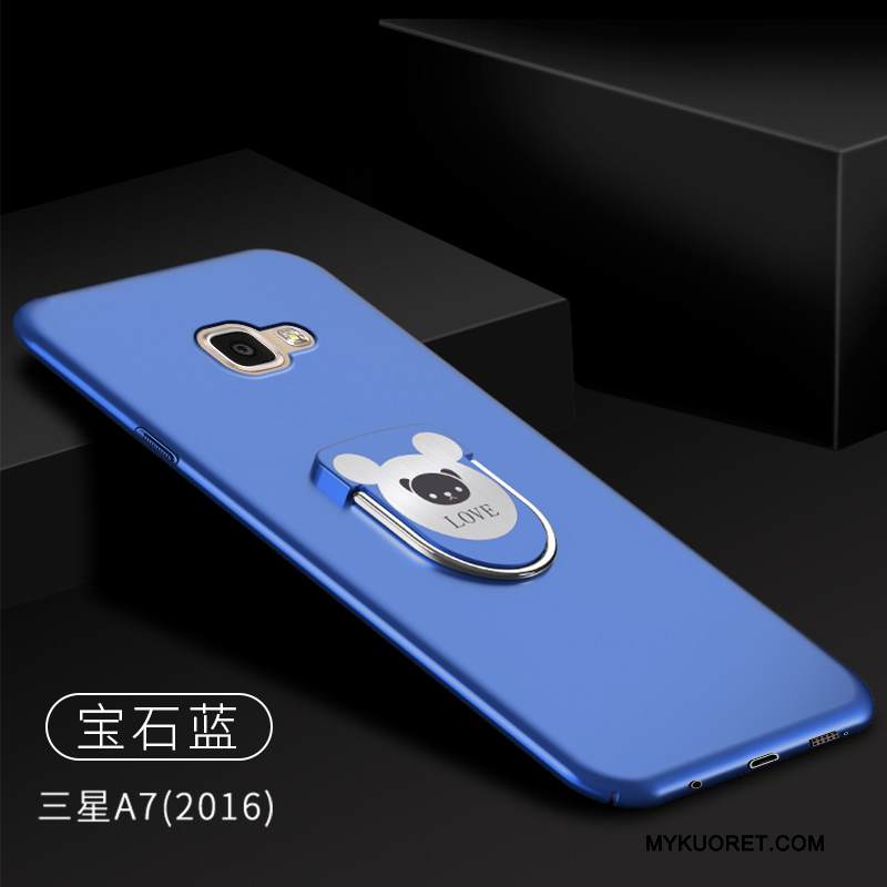 Kuori Samsung Galaxy A7 2016 Laukut Pesty Suede Kova, Kotelo Samsung Galaxy A7 2016 Suojaus Murtumaton Punainen