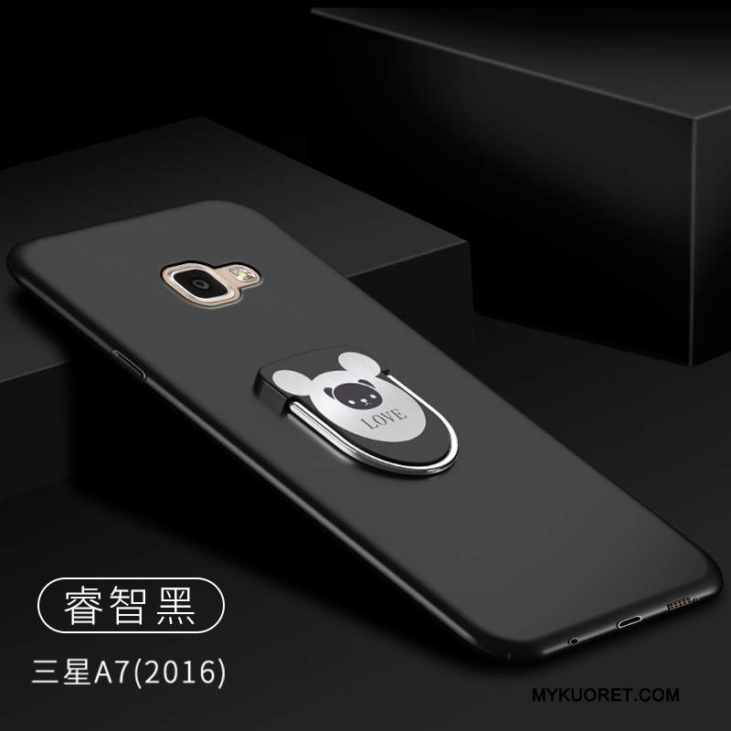 Kuori Samsung Galaxy A7 2016 Laukut Pesty Suede Kova, Kotelo Samsung Galaxy A7 2016 Suojaus Murtumaton Punainen