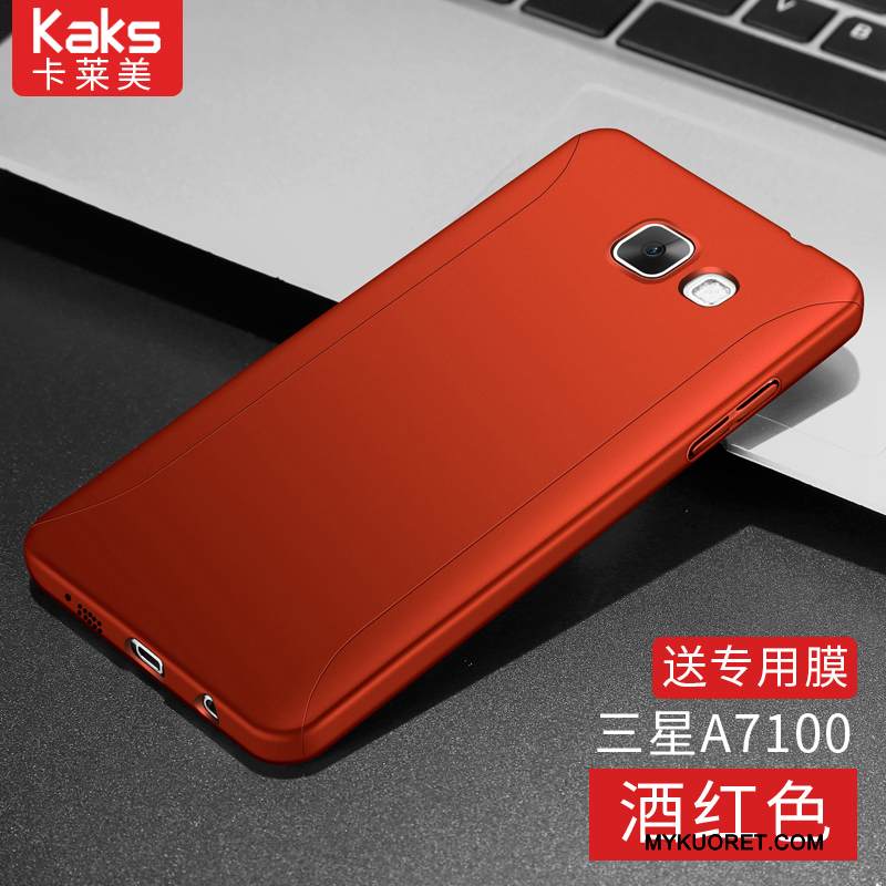 Kuori Samsung Galaxy A7 2016 Laukut Pesty Suede Kulta, Kotelo Samsung Galaxy A7 2016 Luova Kova Puhelimen Kuoret