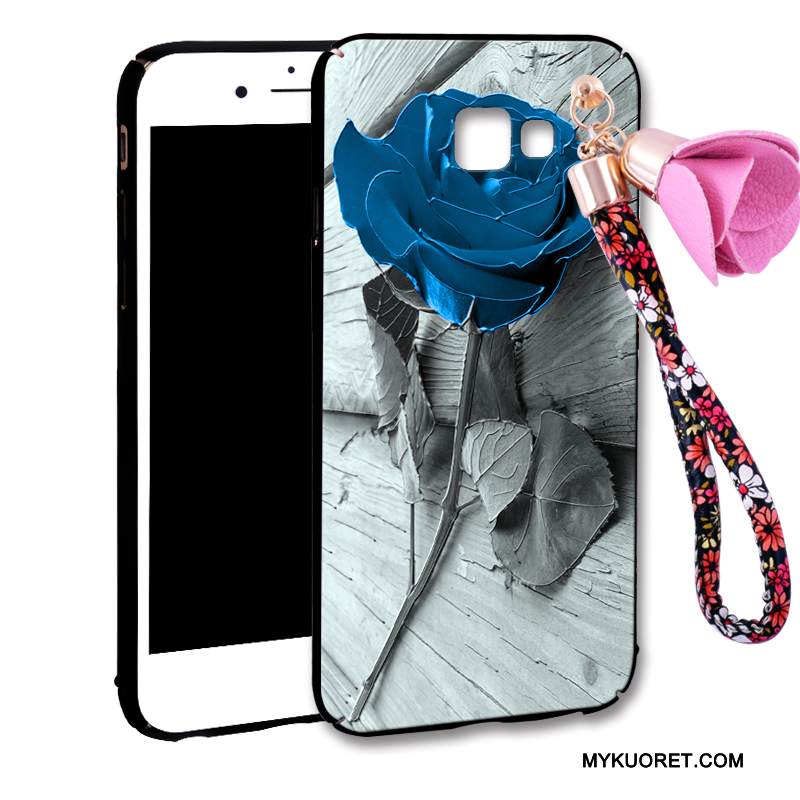 Kuori Samsung Galaxy A7 2016 Laukut Puhelimen Kuoret Kova, Kotelo Samsung Galaxy A7 2016 Suojaus Pesty Suede Punainen