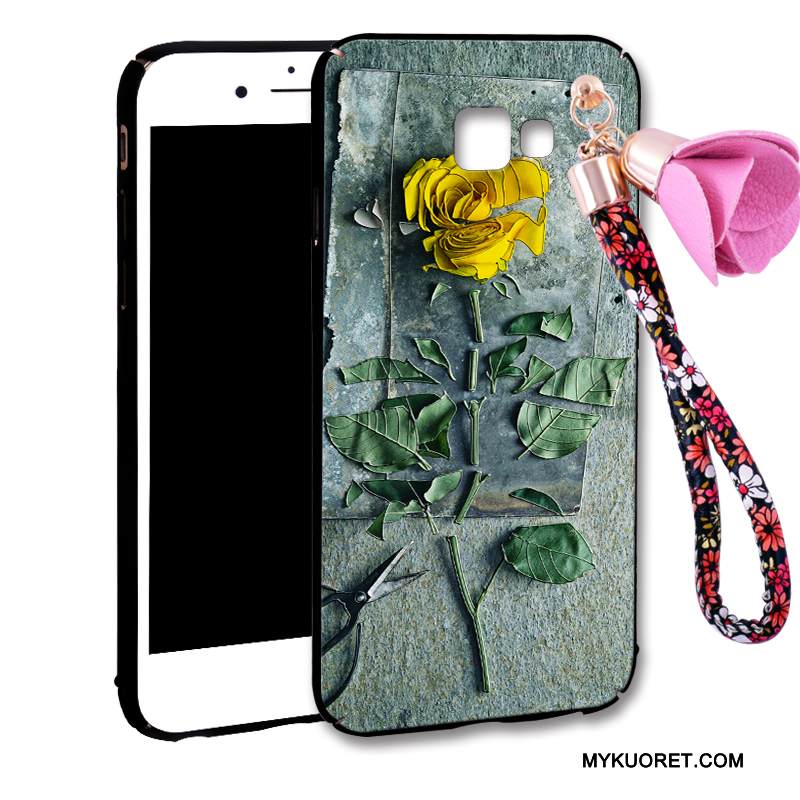 Kuori Samsung Galaxy A7 2016 Laukut Puhelimen Kuoret Kova, Kotelo Samsung Galaxy A7 2016 Suojaus Pesty Suede Punainen