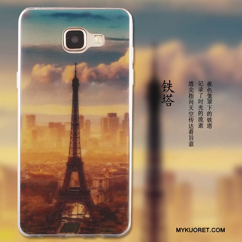 Kuori Samsung Galaxy A7 2016 Laukut Puhelimen Kuoret Punainen, Kotelo Samsung Galaxy A7 2016 Suojaus Ink Maalaus