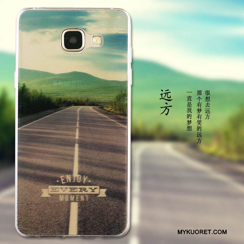 Kuori Samsung Galaxy A7 2016 Laukut Puhelimen Kuoret Punainen, Kotelo Samsung Galaxy A7 2016 Suojaus Ink Maalaus