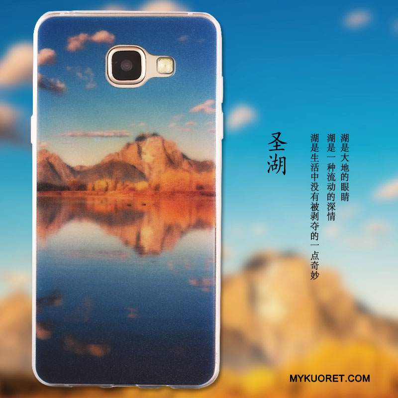 Kuori Samsung Galaxy A7 2016 Laukut Puhelimen Kuoret Punainen, Kotelo Samsung Galaxy A7 2016 Suojaus Ink Maalaus