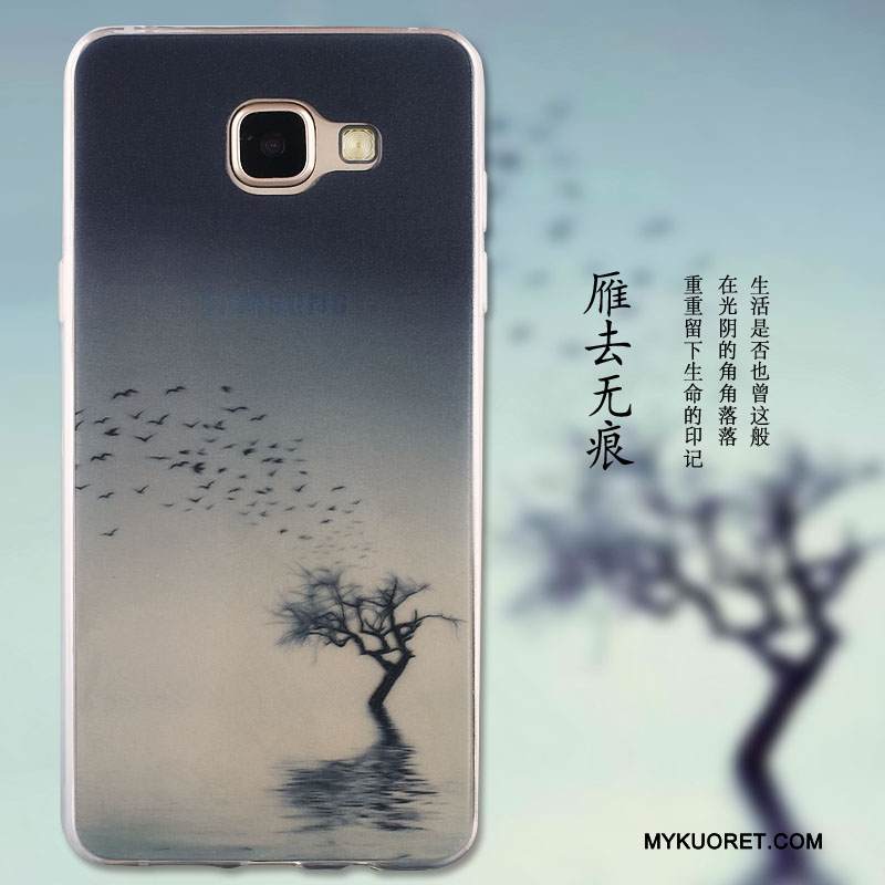 Kuori Samsung Galaxy A7 2016 Laukut Puhelimen Kuoret Punainen, Kotelo Samsung Galaxy A7 2016 Suojaus Ink Maalaus