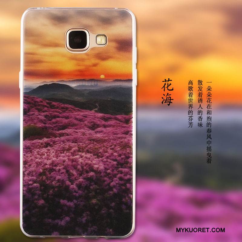 Kuori Samsung Galaxy A7 2016 Laukut Puhelimen Kuoret Punainen, Kotelo Samsung Galaxy A7 2016 Suojaus Ink Maalaus