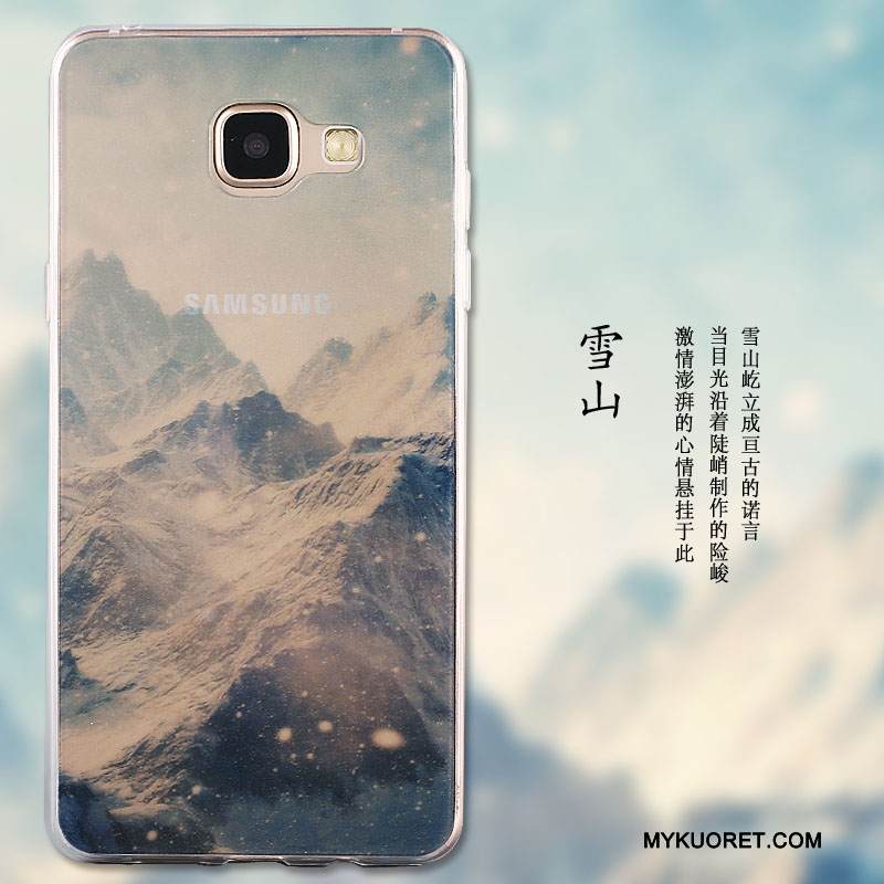 Kuori Samsung Galaxy A7 2016 Laukut Puhelimen Kuoret Punainen, Kotelo Samsung Galaxy A7 2016 Suojaus Ink Maalaus