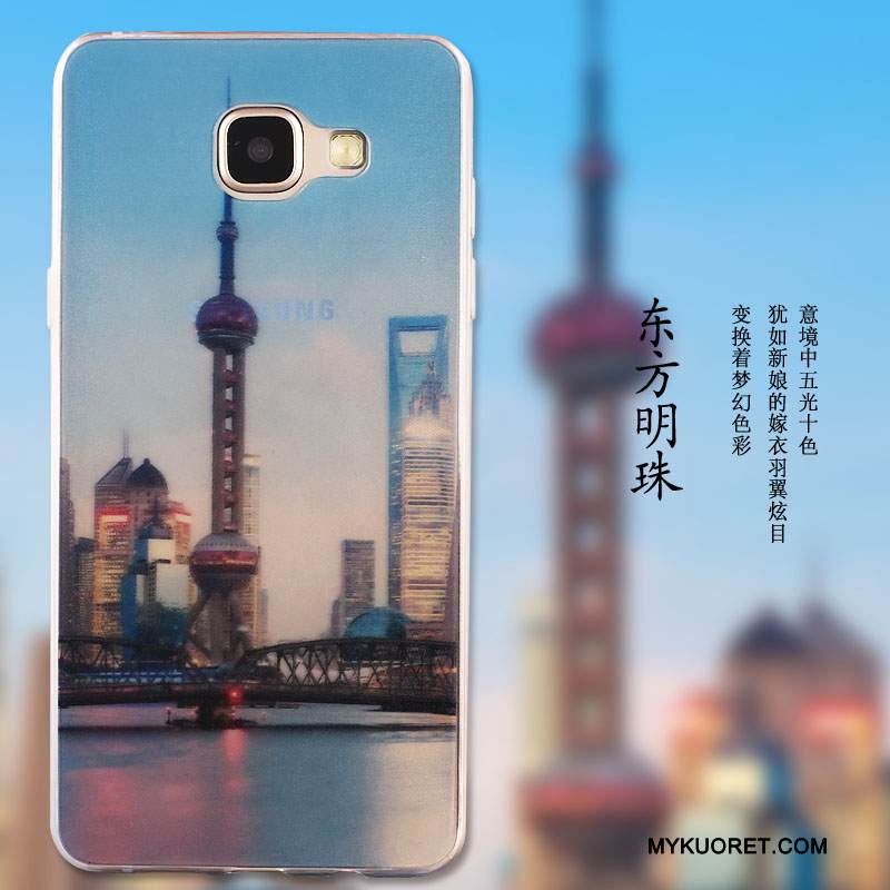 Kuori Samsung Galaxy A7 2016 Laukut Puhelimen Kuoret Punainen, Kotelo Samsung Galaxy A7 2016 Suojaus Ink Maalaus