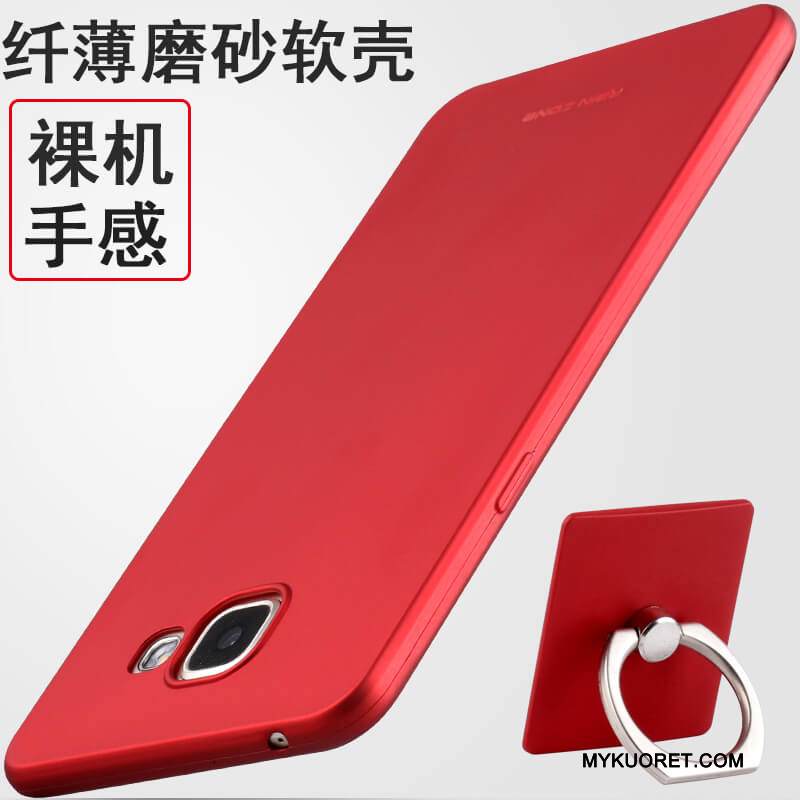 Kuori Samsung Galaxy A7 2016 Laukut Punainen Puhelimen Kuoret, Kotelo Samsung Galaxy A7 2016 Pehmeä Neste