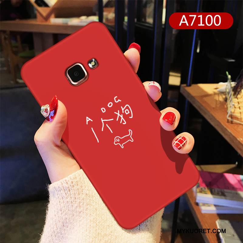 Kuori Samsung Galaxy A7 2016 Luova Persoonallisuus Puhelimen Kuoret, Kotelo Samsung Galaxy A7 2016 Laukut Rakastunut Punainen