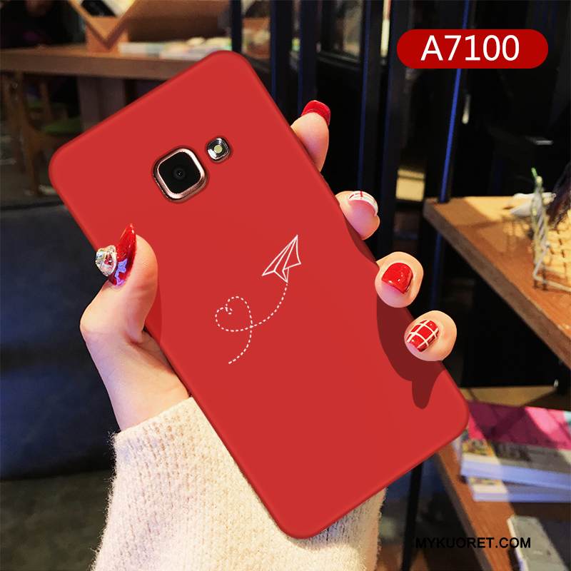 Kuori Samsung Galaxy A7 2016 Luova Persoonallisuus Puhelimen Kuoret, Kotelo Samsung Galaxy A7 2016 Laukut Rakastunut Punainen