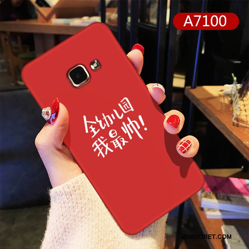 Kuori Samsung Galaxy A7 2016 Luova Persoonallisuus Puhelimen Kuoret, Kotelo Samsung Galaxy A7 2016 Laukut Rakastunut Punainen