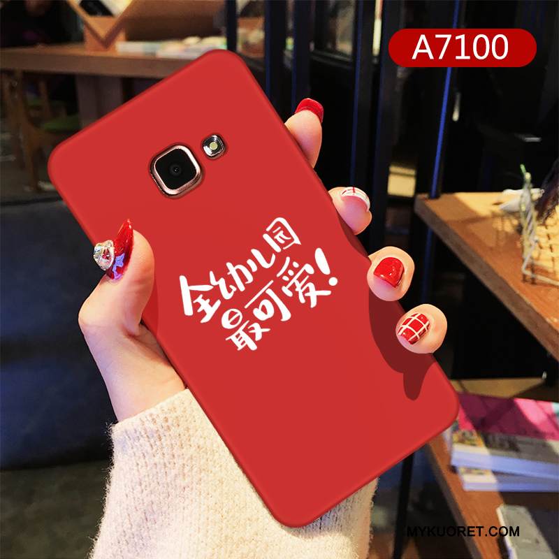 Kuori Samsung Galaxy A7 2016 Luova Persoonallisuus Puhelimen Kuoret, Kotelo Samsung Galaxy A7 2016 Laukut Rakastunut Punainen