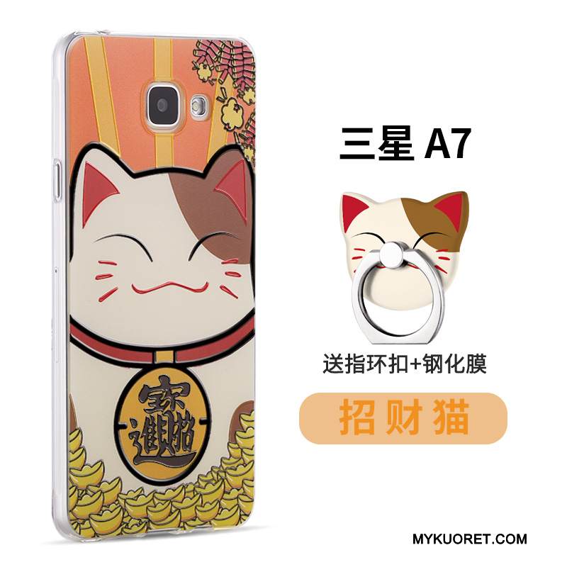 Kuori Samsung Galaxy A7 2016 Monivärinen Puhelimen Kuoret, Kotelo Samsung Galaxy A7 2016 Pehmeä Neste