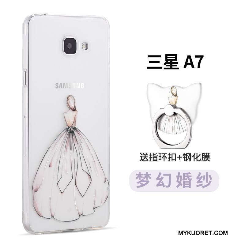 Kuori Samsung Galaxy A7 2016 Monivärinen Puhelimen Kuoret, Kotelo Samsung Galaxy A7 2016 Pehmeä Neste