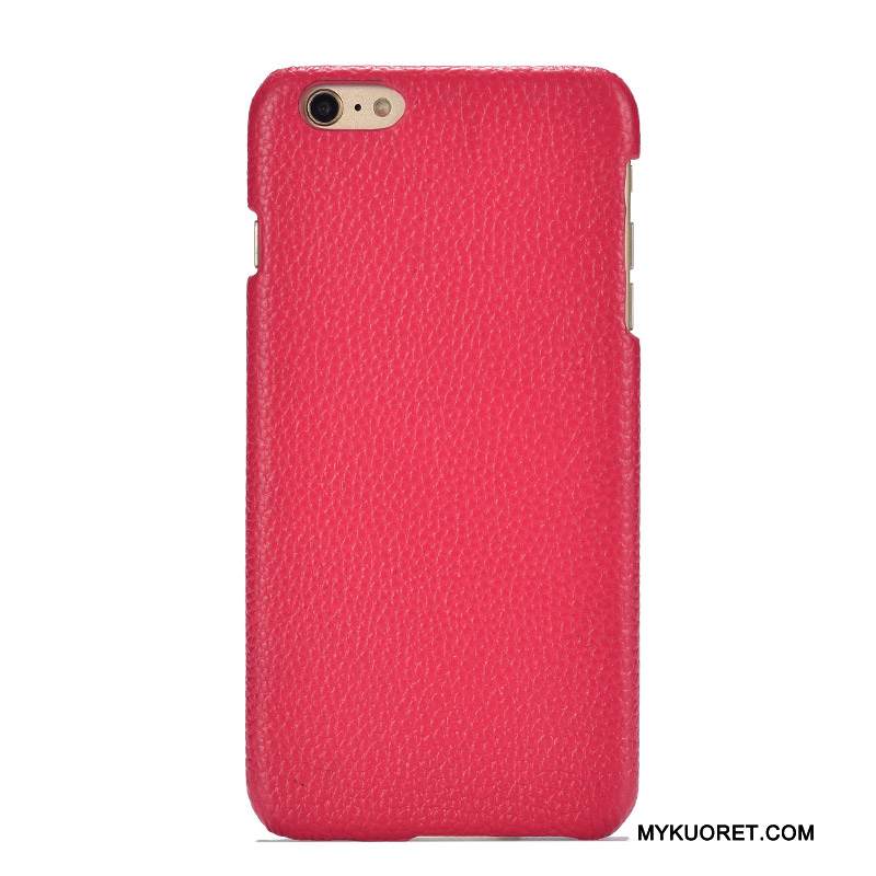 Kuori Samsung Galaxy A7 2016 Nahka Puhelimen Kuoret Yksinkertainen, Kotelo Samsung Galaxy A7 2016 Suojaus Takakansi Punainen