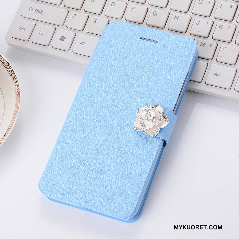 Kuori Samsung Galaxy A7 2016 Nahka Vaaleansininen Puhelimen Kuoret, Kotelo Samsung Galaxy A7 2016 Kuoret