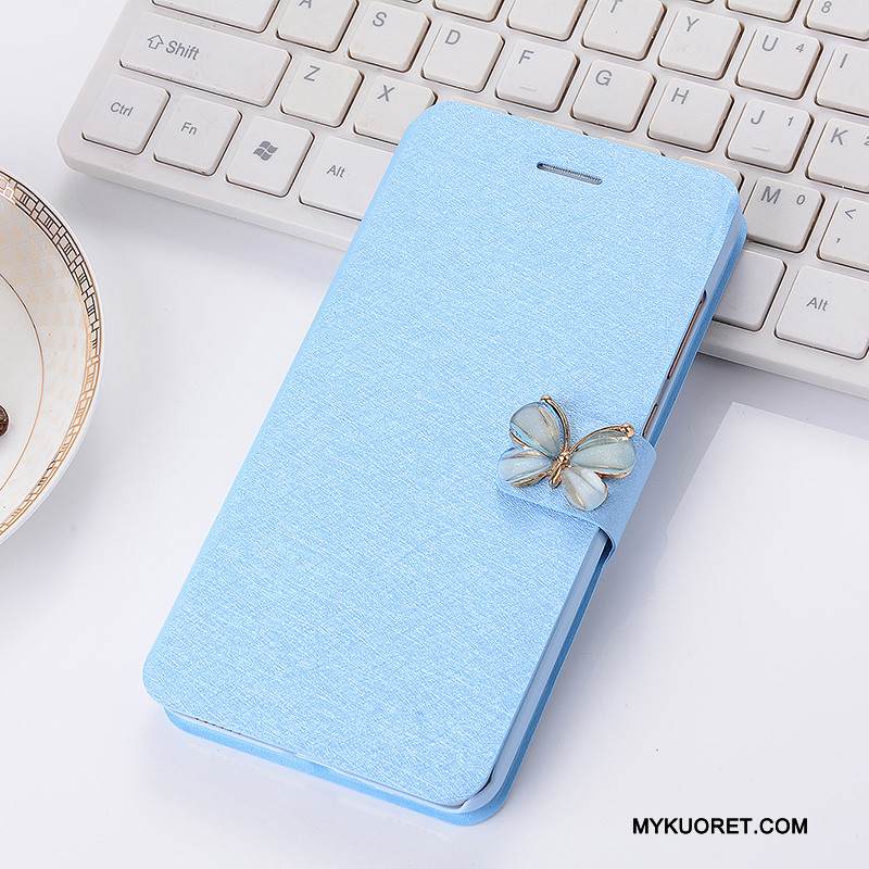 Kuori Samsung Galaxy A7 2016 Nahka Vaaleansininen Puhelimen Kuoret, Kotelo Samsung Galaxy A7 2016 Kuoret