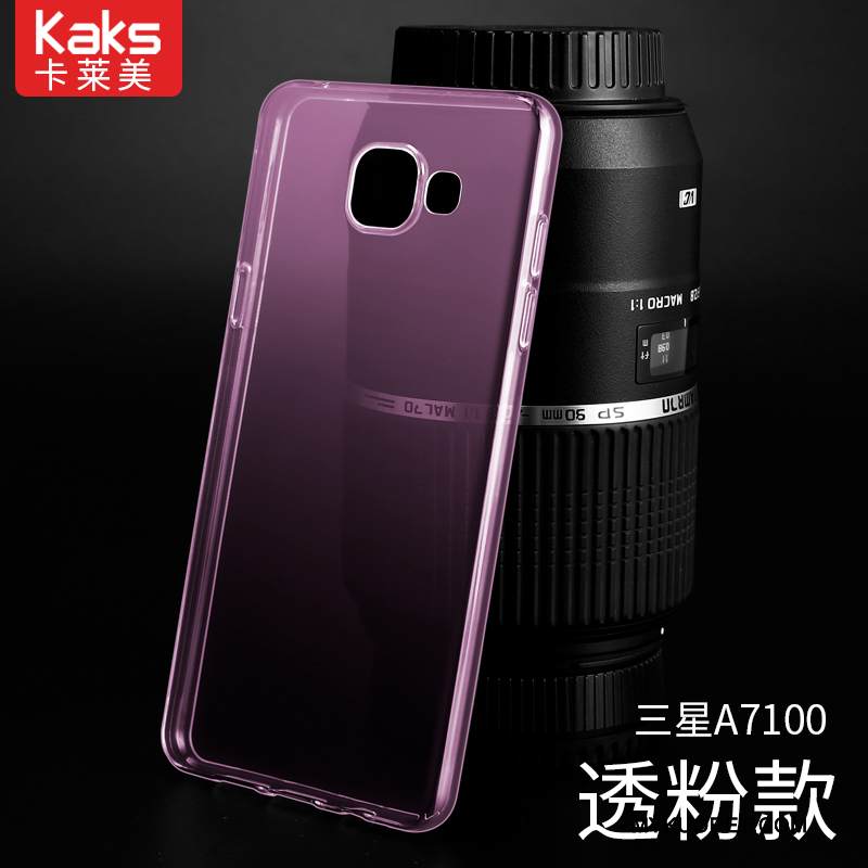 Kuori Samsung Galaxy A7 2016 Pehmeä Neste Läpinäkyvä Kevyt, Kotelo Samsung Galaxy A7 2016 Silikoni Puhelimen Kuoret Valkoinen