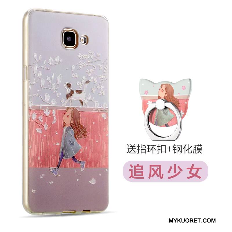 Kuori Samsung Galaxy A7 2016 Pehmeä Neste Murtumaton Puhelimen Kuoret, Kotelo Samsung Galaxy A7 2016 Luova Violetti