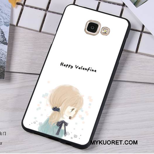 Kuori Samsung Galaxy A7 2016 Pehmeä Neste Ripustettavat Koristeet Trendi, Kotelo Samsung Galaxy A7 2016 Luova Punainen Murtumaton